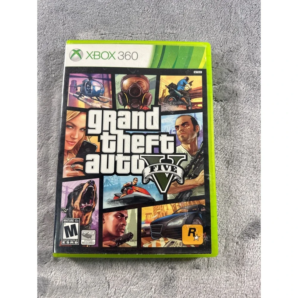 Grand Theft Auto V GTA 5 Xbox 360 Rockstar Games 2-Disc Set with Manual